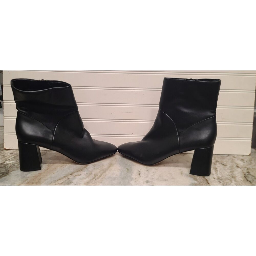 Nordstrom Rack Womens Naja Square Toe Block Heel Black Boots Size 10 NWT